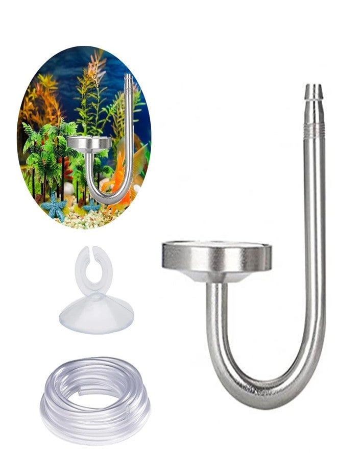 VAYINATO® Ultra Slim Stainless Steel Air Short Co2 Diffuser with Sucker & 2M Air Tube for Aquarium Fish Tank by Petzlifeworld - Image 1